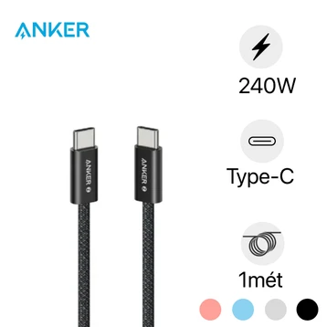 Cáp Anker Zolo USB-C to USB-C 240W dài 1m A8060